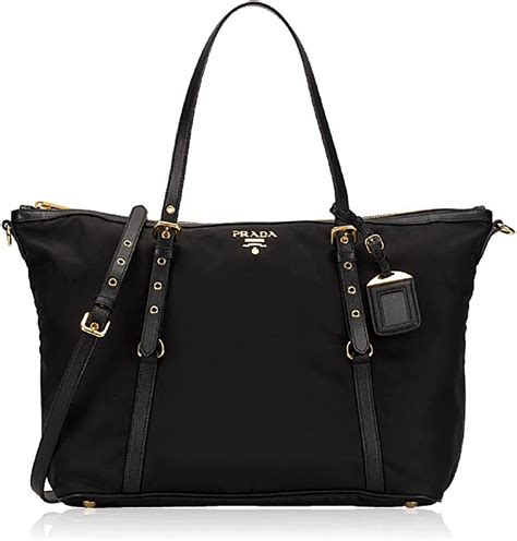 prada leather-trimmed tessuto shoulder bag|prada nylon shoulder bag price.